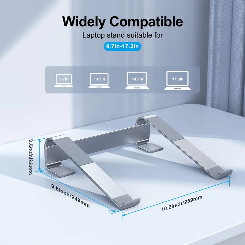 Laptop Stand for Desk, Aluminum Laptop Riser, Ergonomic Computer Stand Compatible with MacBook Pro/Air, Dell, HP, Lenovo, 10-17.3'' [Sold 705 units]