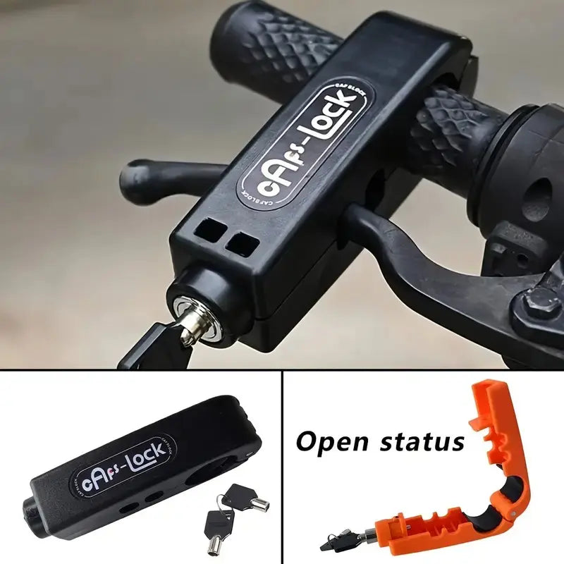 Portable Anti-Theft Bike & Motorcycle Lock, Motorcycle Bicycle Lock, Secure Lock and Key, Mechanical Knob Control, Includes 2 Keys, Durable Design, Easy Installation, Motorcycle Accessories