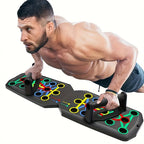 【Upgraded Version】 Push up Board, Push-up Board Training Set,28 Holes Home Push-up Training Board, Pull Bar, Chest Muscle Abdominal Muscle Training Equipment for Men & Women, Fitness Enthusiasts, Upper Body Strength, Portable Design, Ab Workout Machine
