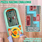 Kids Steering Wheel Racing Toy, Interactive Driving Simulator Game with Music and Lights, Electric Racing Adventure Toy for Toddlers Boys Girls