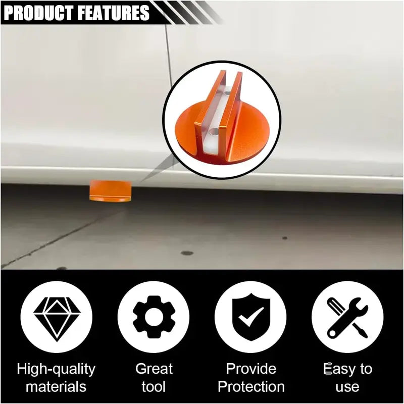 Universal Aluminum Grooved Magnetic Jack Pad, Jacking Puck Pinch Weld Frame Rail Adapter, Oil Change Mush Haves, Change Tire Repair Tires Oil Must Have, for Car SUV Truck Pickup Sedan MPV Wagon, dealsforyoudays