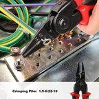 5-in-1 Multifunctional Interchangeable Pliers Set Wire Stripper Cable Crimping Pliers Lineman Pliers Cable Cutter Electrician Scissors Hand Tools Heavy Duty Hardware Industrial Portable