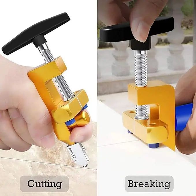 2-in-1 glass cutting and tile cutting tool, used for cutting glass, mirrors, and tiles, integrated cutting machine, manual tool, heavy-duty Hardware