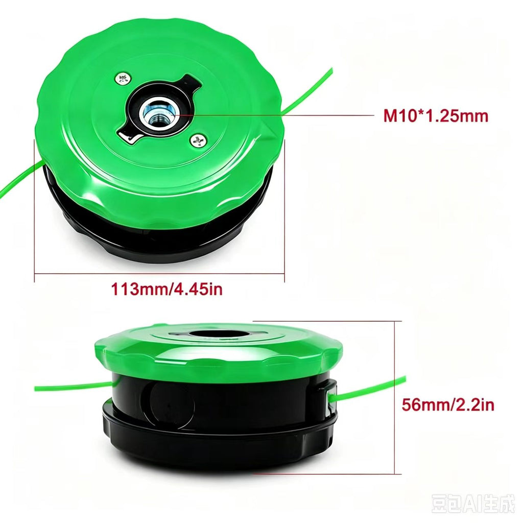 Grass Trimmer Head Replacement Parts, M10x1.25mm, Easy-Install Anti-Tangle Rotary Cutter Head [Sold 581 units]