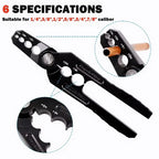 Manual Copper Tube Rounder Flat Tube Repairer Pliers Pipe Rounding Plier with 6 Hole Multifunctional Tube Rounder Tool for 1/4" 3/8" 1/2" 5/8" 3/4" 7/8" Copper Tube Aluminum Thin Walled Iron Pipe outdoorfun