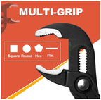 Groove Joint Pliers Set (4/5/7 in) – Fast Adjustable V-Jaw Mechanic Tool with Quick Release & Rubber Grip, Pipe Fitting Hand Tool for Home Repair, Plumbing