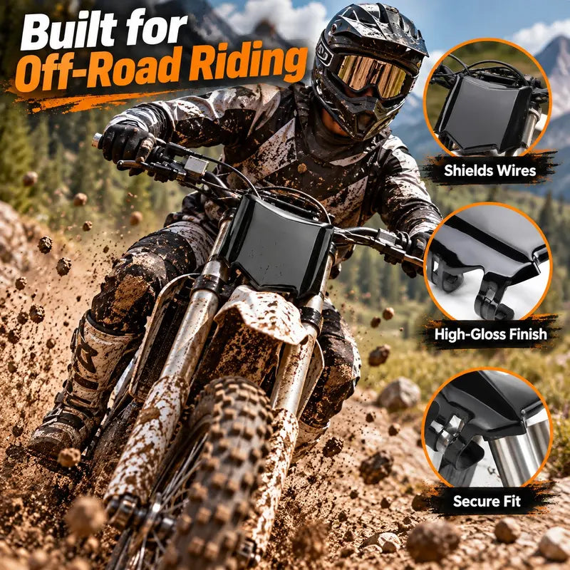 Front Number Plate Holder for E Bike - Thick PP Plastic License Plate with Zip Ties, Universal for Surron Light Bee S/X, Talaria Sting MX3 MX4, Yozma IN10, Ridstar Q20, Super73 E-Ride Pro [Sold 558 units]