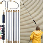 Pressure Washer Extension Wand 10 Pack Power Washer Lance with 5 Atomization Nozzle Tips 1 Gutter Cleaner Attachment Curved Rod for Gutter Roof Drainage Walls Cleaning#Summervibes