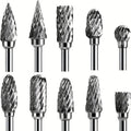Double Blade Set, 10pcs/set 1/8" Shank Twist Drill Bit Set, Power Tool Accessories for Woodworking, Drilling, Metal Engraving, Drill Bits Set, Drill Bit Kit  [Sold 1000+ units]