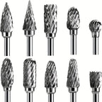Double Blade Set, 10pcs/set 1/8" Shank Twist Drill Bit Set, Power Tool Accessories for Woodworking, Drilling, Metal Engraving, Drill Bits Set, Drill Bit Kit  [Sold 1000+ units]