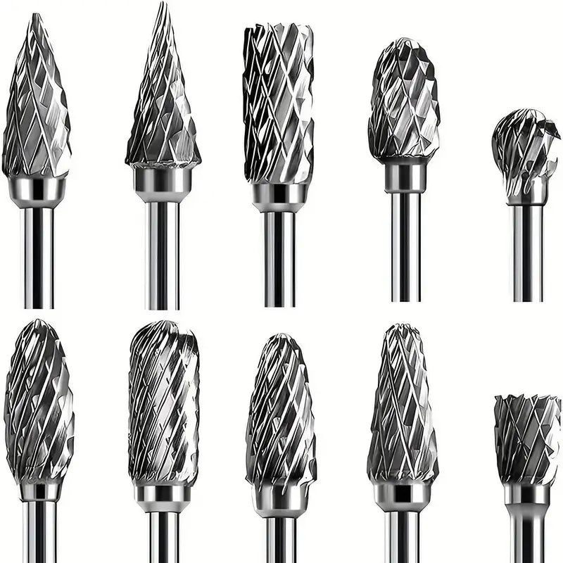 Double Blade Set, 10pcs/set 1/8" Shank Twist Drill Bit Set, Power Tool Accessories for Woodworking, Drilling, Metal Engraving, Drill Bits Set, Drill Bit Kit  [Sold 1000+ units]