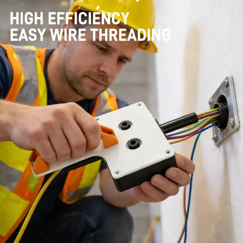 Heavy-Duty Drill-Powered Cable Pulling Tool - Up to 0.315”/8mm Capacity Conduit Wire Feeder, Save Time & Effort, Fast Wire Threading, for Electricians, Ideal for Conduit Running & Tight Spaces