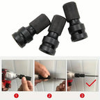 Heavy Duty High Torque 1/2-in Square Drive to 1/4-in Hexagonal Female Socket Adapter Connector, Mechanic’s Tool for Impact Wrenches, Air & Electric Wrenches