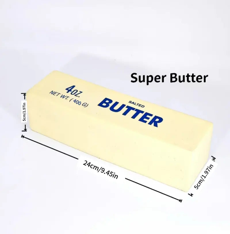 Large Butter Squishy Slow Rebound Toy, About 10 inches Giant Sensory Fidget Toy for Kids Adults, Funny Gag Gift Ages 3+.