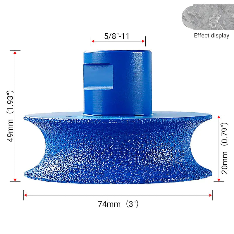 Diamond Round Edge Grinding Wheel - Rounded Corner Disc for Quartz, Marble, Tile & Stone - Angle Grinder Tool for CountertopEdges Abrasive Materials