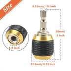 Quick-release bit holder,Self-locking Drill Bit Holder,1/4 Inch Hex Shank Extension Rod Screwdriver Bit Holder Set Quick Release Chuck Adapter Connector for Power Drill Tool（1,000+ sold）