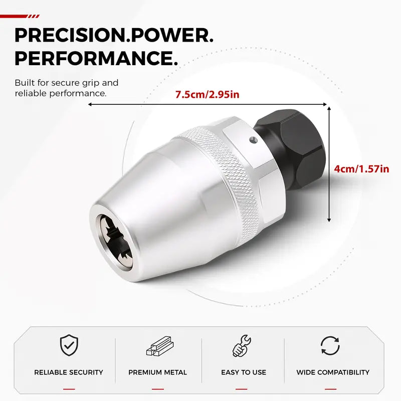 6-13mm Broken Bolt Extractor Set - Metal Damaged Stud Remover Tool for Impact Wrench and Ratchet, Non-Electric Manual Operation,Summervibes