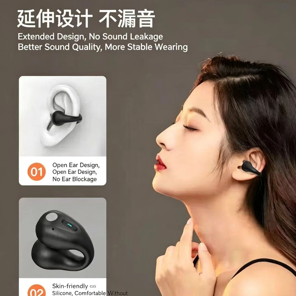 OWS Clip On Bluetooth Earbuds, Open Ear Wireless Headphones No Ear Blockage（1,000+ sold）