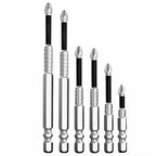6PCS K5 Anti Slip Bit, Set Bit Obeng K5 Impact Resistant Non Slip Bit, Batang Hex 1/4 Inci High Magnetic Screwdriver Drill Bit Set, Anti-Slip Ph2 Impact Driver Set, Non Slip Screwdriver Bits High Magnetic Lifesparking Drills Bits（1,000+ sold）