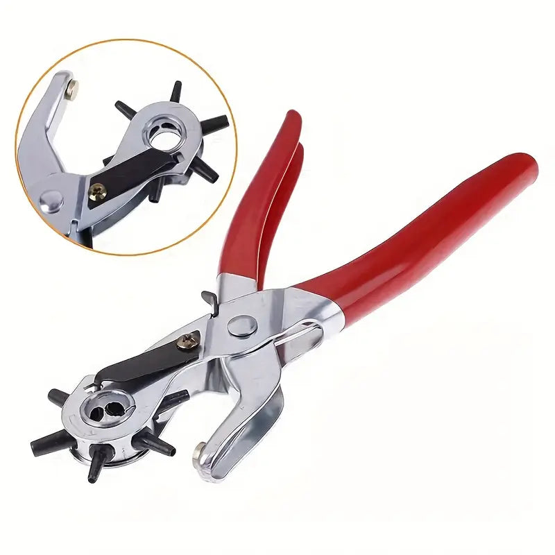 Belt Punch Pliers - Specialty Hand Tool with Smooth Hole Puncher, DIY Tools for Belt Perforation, Home Leather Projects, Father's Day Gift