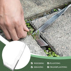 2026 Crack Weeder Tool , lawn mower tools Stainless Steel Manual Grass Puller with Beech Wood Handle for Sidewalk Driveways Patio Paver Narrow and Wall Gaps Garden