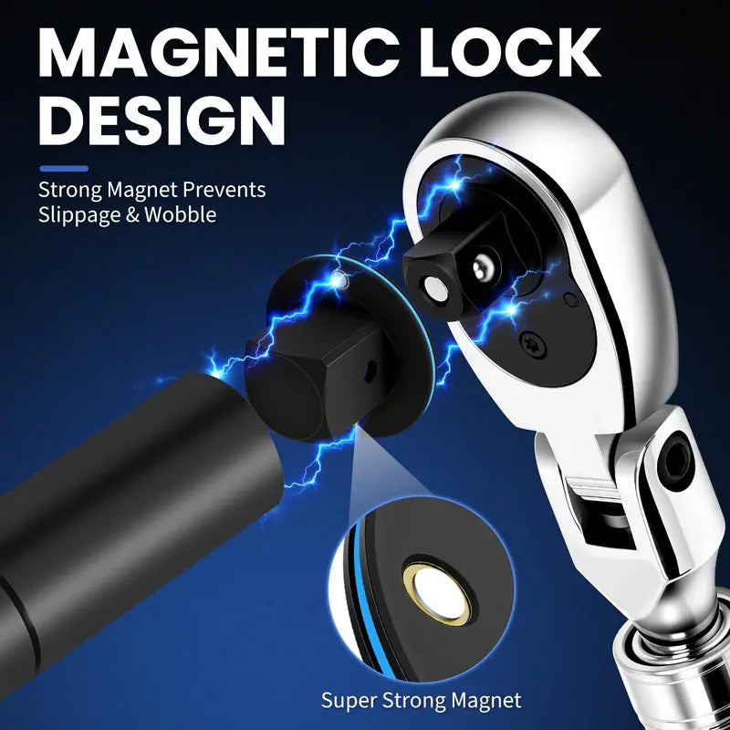 2026 Upgraded Low Profile Impact Socket Adapter Set, 4PCS Stubby Drive Ratchet Adapters, 1/4" to 3/8", 3/8" to 1/2", 1/2" to 3/4", 3/4" to 1", Compact Tools for Tight Spaces