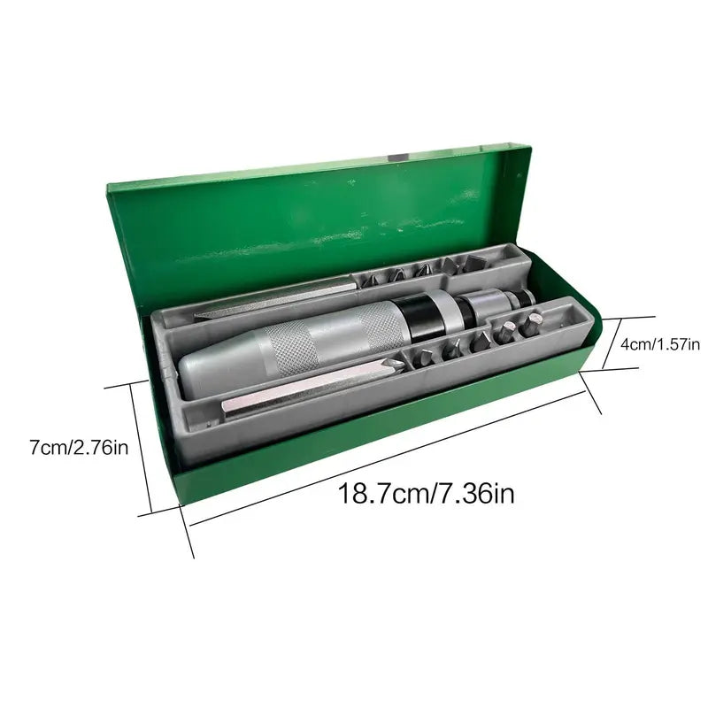 Precision Screwdriver Multi-functional Impact Drill Bit Set & 13pcs/set Durable Tool Set for Repair & Disassembly & Multi-function Screw Extractor Remover & Ratchet Screwdriver