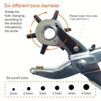 Belt Punch Pliers - Specialty Hand Tool with Smooth Hole Puncher, DIY Tools for Belt Perforation, Home Leather Projects, Father's Day Gift