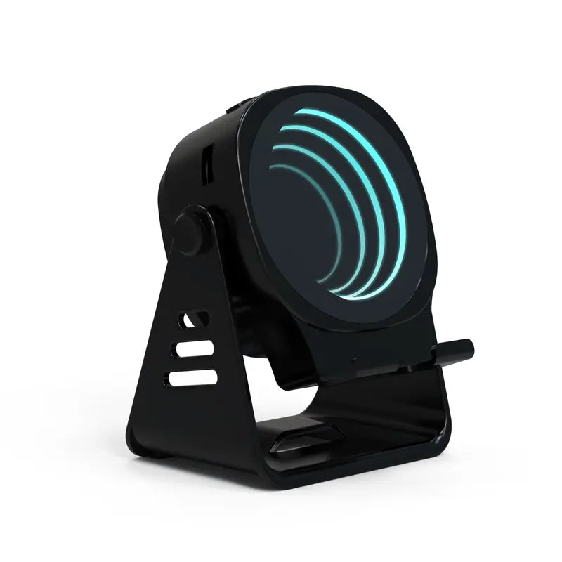 [7-in-1 Upgrade] Wireless Induction Speaker Phone Stand with Remote Control, microphone speaker,3500mAh Emergency Power Bank, 360° Rotating Cellphone Tablet Holder with RGB Ambient Light, Perfect Gadget Gifts  [Sold 1000+ units]