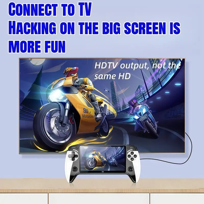 X9 Handheld Game Console, Rechargeable Portable Game Console with Built-in 10 Emulator Games, Handheld Wireless Gaming Console for Home & Travel, Protective #SummerVibes summerwins