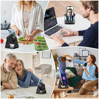 Dohelly 5 IN 1 Wireless Induction Audio Bluetooth Speaker, 360° Rotation Stand with LED, Universal Speaker Stands for Surround Sound&Charger,Portable Desktop Stand Gift for Home, Shower, Outdoors, Travel.,back to school,back to school haul