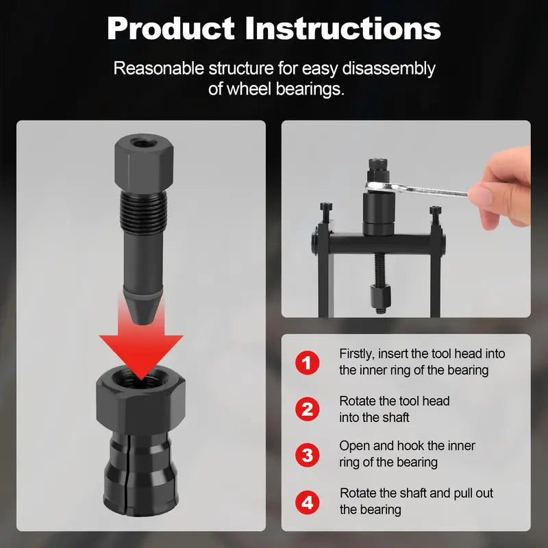 10-Pcs Blind Hole Bearing Puller Kit, 8-25 mm/0.31-0.98 in Automotive & Motorcycle Wheel Inner Bearing Removal Tool Set  [Sold 518 units]