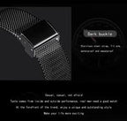 LIGE Men's Casual Trendy Quartz Wristwatch - 40mm Round Quartz Dial, 30m Waterproof, Adjustable Hook Strap, Custom Fit, Easy to Use, Male Wear Fashion Accessory, Unique Gift for Him [Sold 608 units]