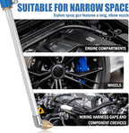 Heavy-Duty Industrial Pneumatic Air Blow Gun, Metal Mechanic Tool for Narrow Spaces, Engine Compartment & Mechanical Interior Cleaning Degreaser Sprayer