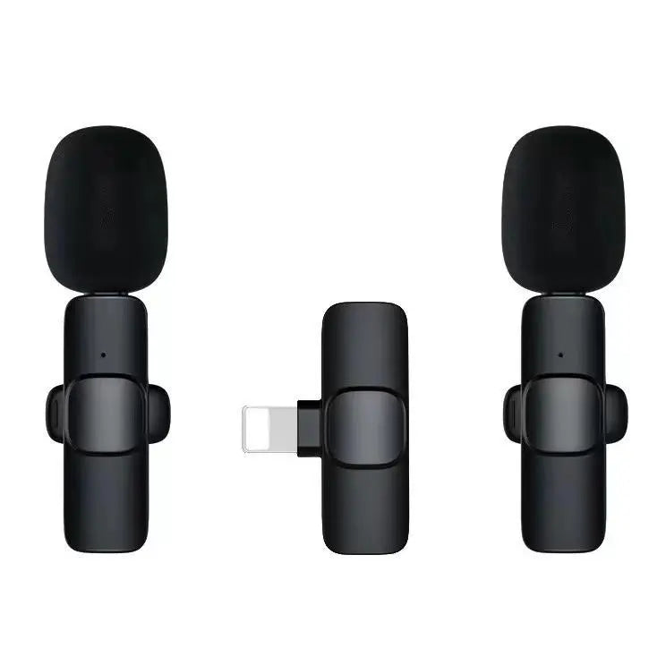 Wireless Lavalier Microphone Set - Rechargeable Lapel Audio Mic for iPhone, USB Type-C Smartphones, Camera Vlogging Equipment, Omnidirectional Condenser for Video Recording
