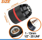 4Pcs Heavy-Duty Metal Keyless Drill Chucks (1.5-13mm, 1/2"-20UNF) with SDS-Plus Shank, 1/4" Hex Shank, 1/2" Socket Square Wrench Adapter for Power Tools, Impact Driver (Self-Tighten Clamp, Tool-Free Bit Swaps) [Sold 389 units]