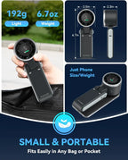 PLAYHOT Turbo Jet Multifunctional Cooling Handheld Portable Fan - 4000mAh Long-Lasting, Pocket-Sized, Energy-Saving 2026 Tools and Gadgets, 5V Rated for Steady Power, Outdoor/Cool Gadgets, In-Car Gifts for Live Show Goers