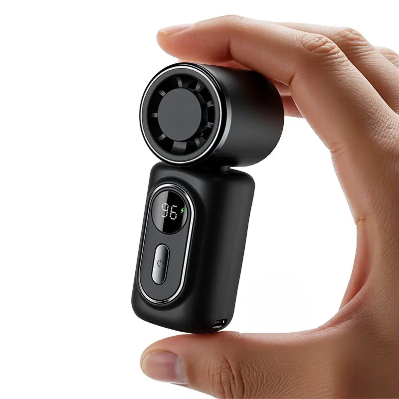 Mini Portable Handheld Clip Fan 3-in-1 Rechargeable 3000mAh Battery, 5 Speeds, 180° Adjustable Airflow, USB Cooling, Perfect for Travel, Office, and Personal Use - Protection