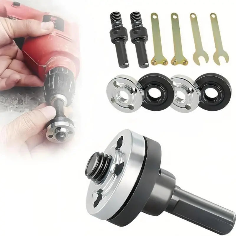 2-Set Hard Alloy Connecting Rod Kit with Wrench - 10mm Arbor Mandrel Variable Shaft Coupler Converter, Fits Most Small Angle Grinders, Grinding Cutting Blade Adapter for Cordless Drill, Mechanic DIY, Cavity Machining, Threaded Bar, Cutting Disc Mount,soho