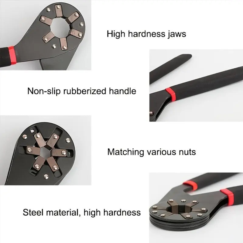 Bionic Self-Adjusting Wrench, Adjustable Wrench, 14-in-1 Multifunctional Universal Wrench with Anti-Slip Handle, High-Torque Portable Tool for Car & Bicycle Repair [Sold 667 units]