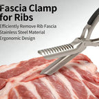 BBQ Rib , Rib Membrane Remover Stainless Steel Tool Kit, with Arc Clamp & Non-Slip Grip, Ergonomic Design for Easy Membrane Removal, Dishwasher Safe BBQ Accessories