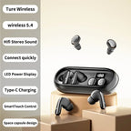 Voprene 2-Pack Wireless In-Ear Earbuds - Invisible, Secure Bluetooth Headset with Built-In Mic, Ultra-Small, Lightweight, Water-Resistant, Electronic Audio Device for Music/Calls, Work From Home & Charging Capability（1,000+ sold）