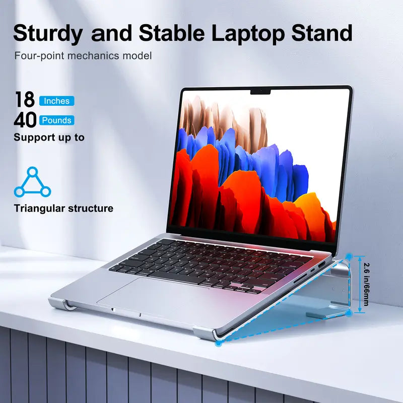 Laptop Stand for Desk, Aluminum Laptop Riser, Ergonomic Computer Stand Compatible with MacBook Pro/Air, Dell, HP, Lenovo, 10-17.3'' [Sold 705 units]