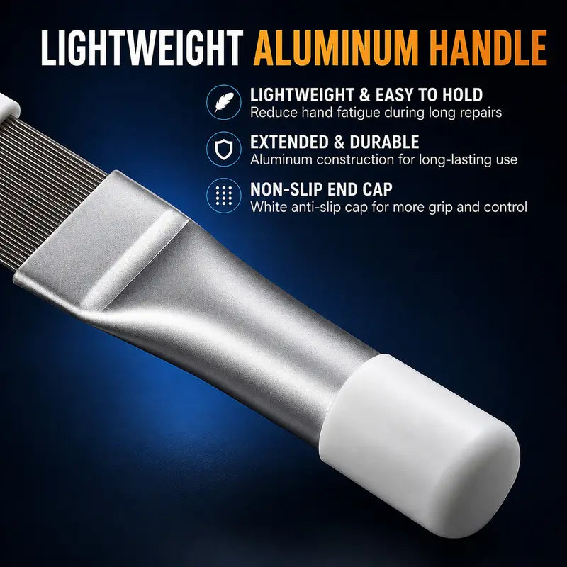 AC Fin Comb and Condenser Fin Straightener Cleaner, Durable Stainless Steel Evaporator Radiator Repair Tool, Adjustable Air Conditioner Fin Cleaning Brush for Home and Car AC Units [Sold 572 units]