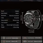 Men's Waterproof Digital Sports Watch with Luminous Dial Alarm Function, Wristwatch Gift with Box, Digital Analog Watch, Water Resistant Watch（1,000+ sold）