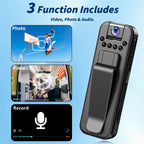 Mini Body Camera with IR Night Vision and 180° Rotating Lens Portable Sport DV Camcorder for Travel Vlogging Cycling Hiking Outdoor Adventures Wearable Video Recording Camera（sold：969）