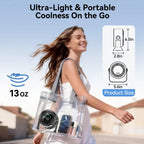 DIGIX Rechargeable USB Desk Fan for Bedroom, 100 Speeds, 360° Rotation, Wall Mounted Design Small Portable Table Fan with LED Display, Quiet Personal Desktop Cooling Fans for Home Office