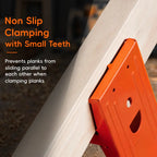 GJANSH 2Pcs Heavy Duty Sawhorse Brackets with Down Clamp – Adjustable Fast Fixed Clip for Woodworking, DIY Projects & Jobsite Cutting. Secure Connector for 2x4 Lumber.