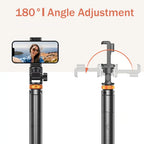 Smartphone Selfie Stick with Wireless Remote, Upgraded Stable Cellphone Tripod Stand, Tech Accessories for iPhone 17/16/15/14/13 & Mobile Devices, Cool Gadgets for Travel Tripod Standing Photo