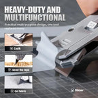 2-in-1 Folding Utility Knife Scraper, Heavy Duty Zinc Alloy Body, Retractable Work Tool with Blade Storage, 13pcs SK2 Black Replacement Blades, EDC Tools and Gadgets for Home, Office, Work Tools